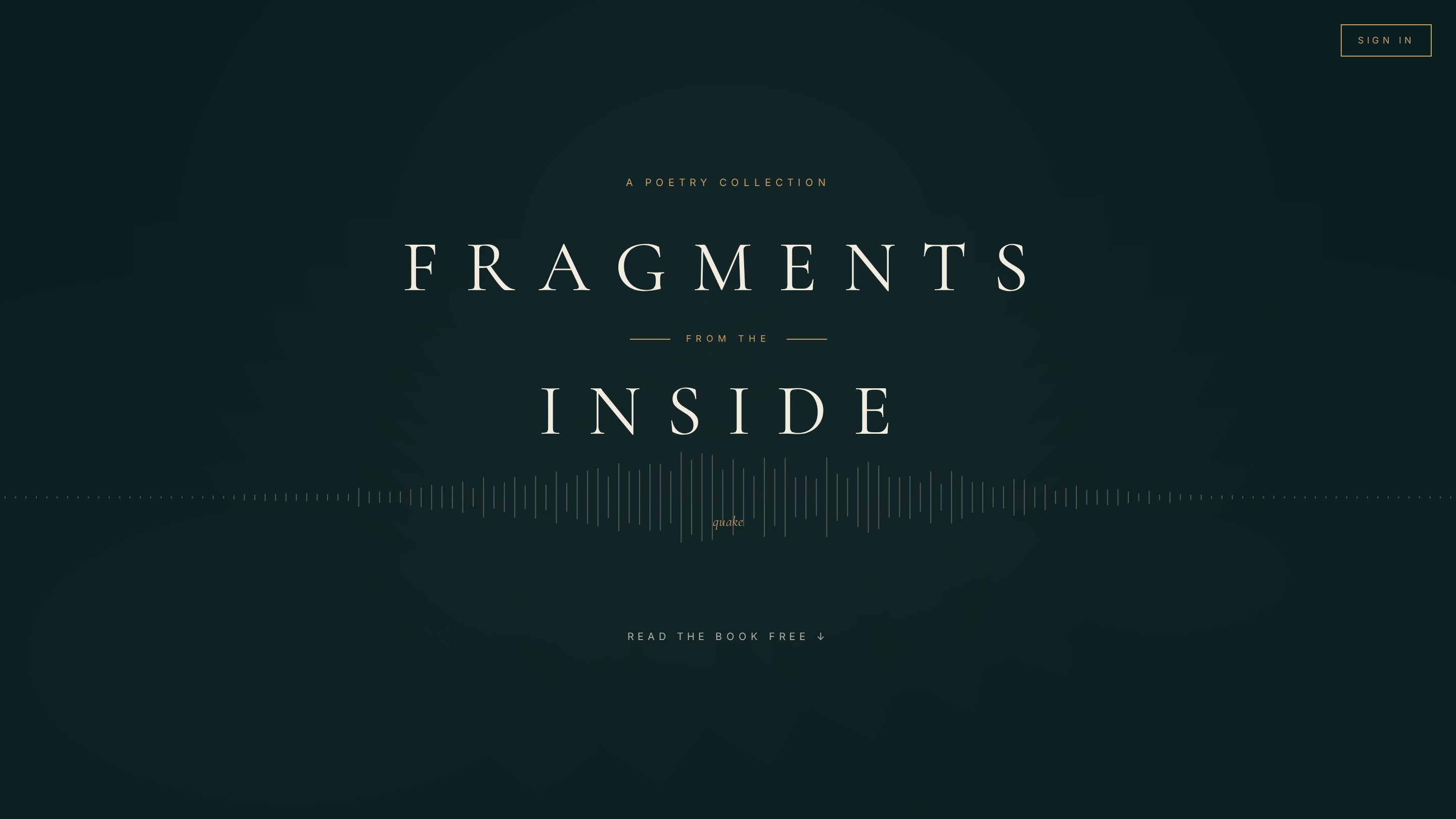 Cover of the poetry collection Fragments From The Inside